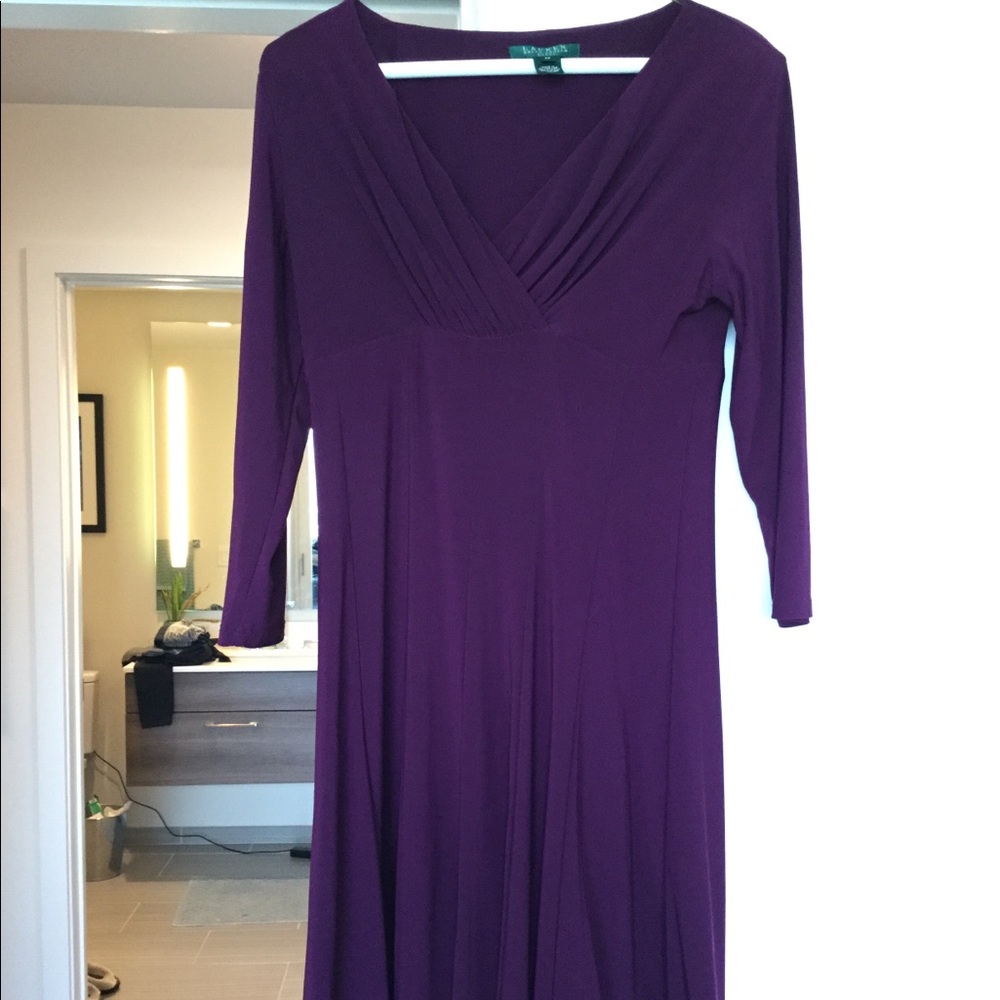 Ralph Lauren Maroon long sleeve dress